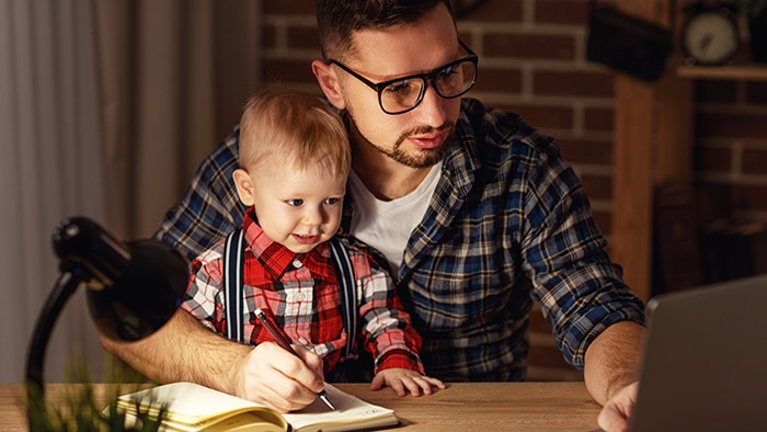 Work from home dad