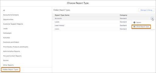 Salesforce Spring ‘22 Release Hidden Report Types